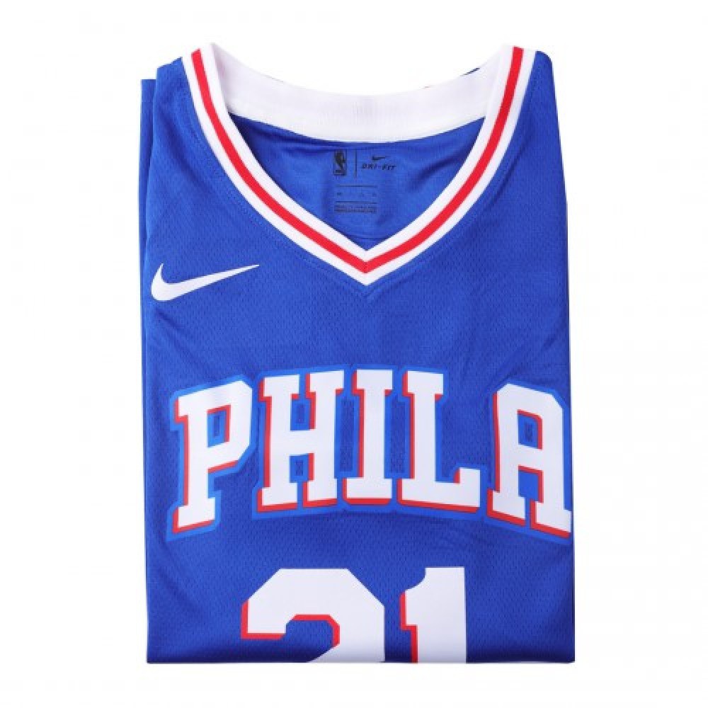 Men's Philadelphia 76ers Joel Embiid #21 Bule Swingman Jersey - Icon Edition-Pro Kit Vault | Brand New 26/27 Sports Jerseys